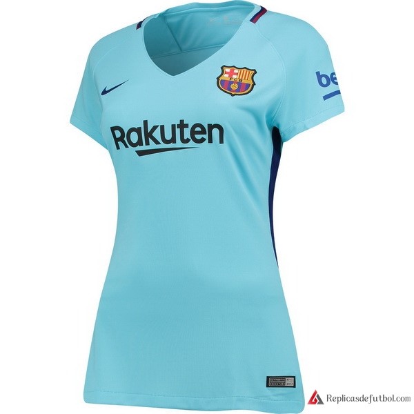 Camiseta Barcelona Segunda equipación Mujer 2017-2018 Azul